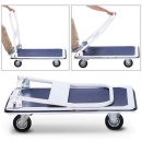 Carucior marfa, 150 Kg, pliabil cu platforma 730 x 470 x 830 mm - Img 6