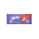 Ciocolata Milka cu lapte alpin si biscuiti, 87 g