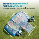 Cort gonflabil Impermeabil pentru 4 persoane, 485 x 245 x 188 cm - Img 9