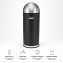 Coș de gunoi inox 80 L cu capac push pentru spatii comerciale si institutii, 940 x 350 mm - Img 2