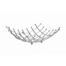 Cos fructe din otel cromat, 26 X 26 X 9 cm - Img 2