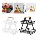 Cos pentru fructe sau legume, inox/lemn, 27x17x29,5 cm - Img 2