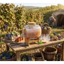 Dispenser din sticla cu robinet si suport lemn, limonada, suc, 3.6L - Img 4