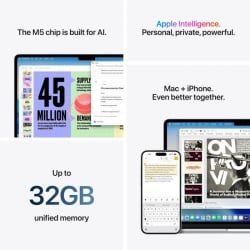 MacBook Air 15.3" Retina/Apple M5 (CPU 10-core, GPU 10-core, NeuralEngine16-core)/24GB/1TB - Starlight - INT KB (No Adapter) - 2026 - Img 4