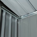 Magazie de Gradina cu Usi Duble Glisante din Tabla de Otel, 277x195x192cm, Gri - Img 4
