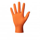 Manusi din nitril MERCATOR Gogrip orange, groase si rezistente, textura diamant, protectie la substante chimice, 50buc/cutie - Img 2