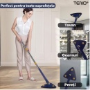 Mop cu Cap Triunghiular Teno®, rotire 360 grade, telescopic, curatare usoara, 127 cm - Img 2
