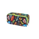 Penar textil Etui cu 2 fermoare BRONS fashion