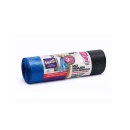 Saci menajeri cu snur Luxia 120L, extra rezistenti, 10buc/rola albastru