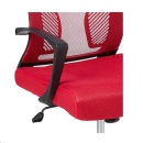 Scaun birou ergonomic ,otel cromat EVOffice, rosu - Img 2