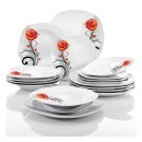 Serviciu de masa din Portelan model Trandafir, 18 piese/set
