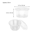 Set 50 cupe de desert transparente din plastic si capac, 250 ml - Img 2