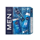 Set Cadou Nivea Men Strong Power, sampon 250 ml, gel de dus 250 ml, deodorant 150 ml si balsam de buze 5.5 ml - Img 3