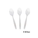 Set Linguri plastic, transparente, reutilizabile, 50 buc