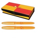 Set pix si stilou 606 Picasso Premium, placat cu aur 22K, galben