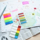 Stick index plastic color 45 x 12 mm, 5 x 25 file/set, Stickn - Img 2
