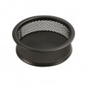 Suport metalic Mesh, pentru agrafe, rotund - D90mm, H32mm, Q-Connect - negru