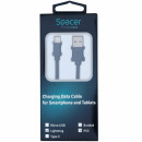 Cablu alimentare si date Spacer pentru smartphone Iphone Lightning 0.5m, Alb - Img 4