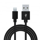Cablu alimentare si date Spacer pentru smartphone Iphone Lightning, textil 1m