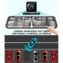 Camera auto cu afisaj full touch screen 9.6 inci, dubla, tip oglinda, functie de monitorizare parcare, night-vision, suport card, camera marsarier, senzor parcare - Img 3
