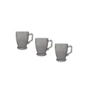 Cana Taj Tea din sticla transparenta 250 ml, 3 buc/set