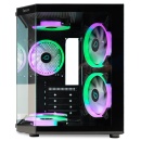 Carcasa Gaming Spacer Aquarium Mini Tower, sticla securizata, USB 3.0 x 1, USB Type-C x 1, 3 x ARGB - Img 3