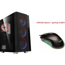 Carcasa Gaming Spacer Rainbow Middle ATX, sticla securizata, 4 coolere 120mm, Controller RGB + telecomanda + Bonus MOUSE gaming -ALIEN-NOVA
