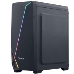 Carcasa Spacer Flash, RGB, Mid Tower, Black - Img 4