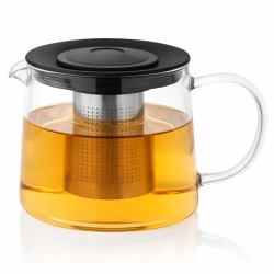 Ceainic cu Infuzor, din sticla si inox, 1L - Img 2