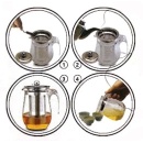 Ceainic cu Infuzor, din sticla si inox, 500ml - Img 4
