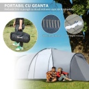 Cort de camping pentru 4-5 persoane, 2 camere, 590 x 245 x 193 cm - Img 7