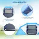 Cort de Camping pentru 6 Persoane Impermeabil Stâlpi din Fibră de Sticlă 460 × 230 × 195cm - Img 6