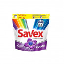 Detergent de rufe capsule Savex Premium Caps Color, curatare puternica, 64 capsule