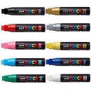 Marker UNI Posca PC-17K alb 15 mm, vârf teşit