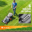 Masina electrica de tuns gazonul OutSunny 1800 W, 40cm, sac 50l, 6 trepte  - Img 7