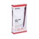 Pix cu gel, mecanism retractabil, rubber grip, 0.5 mm, Office Products - rosu - Img 2