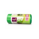 Saci Menajeri cu Mânere 35L, 30 Buc Luxia Strong Verde
