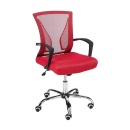 Scaun birou ergonomic ,otel cromat EVOffice, rosu