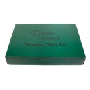 Set birou 6 piese lemn cires: mapa birou 41 x 62cm, tavita documente, suport notite, suport pixuri, ceas, cutit corespondenta - Img 2