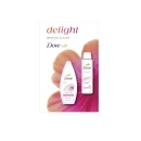 Set cadou Dove: Gel de dus Petal Soft, 250ml + Deodorant Dove Powder Soft, 150ml