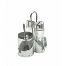 Set Solnita 3 Piese cu Suport pentru sare, piper, condimente