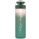Sticla Portabila Apa, Tritan, Pai Incorporat, Deschidere Automata, Ergonomica, Motivationala, pentru sport in aer liber, fitness, ciclism, 630 ml - Img 2