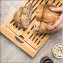 Tocator din bambus pentru paine cu tavita, 37 x 22 cm - Img 3