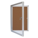 Avizier panou pluta, rama aluminiu, geam sticla 90*120cm EVOffice