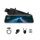Camera auto cu afisaj full touch screen 9.6 inci, dubla, tip oglinda, functie de monitorizare parcare, night-vision, suport card, camera marsarier, senzor parcare