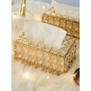 Cutie decorativa, din metal si sticla - Img 2