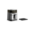 Friteuza cu aer cald Tefal Easy Fry&Grill 2in1 EY505D15, 1400W, 4.2L, temperatura ajustabila, 8 programe, functie grill cu gratar incorporat, functie pentru deshidratare, tehnologie Extra Crisp, vas detasabil - Img 2