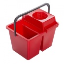 Galeata cu storcator, doua compartimente, 2 x 7 litri, rosu - Img 2
