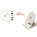 Incarcator retea Spacer QC 3.0 38W + Bonus Suport Birou telefon