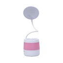 Lampa LED de birou pentru copii, 4 tipuri de lumina, model lumina floare, roz